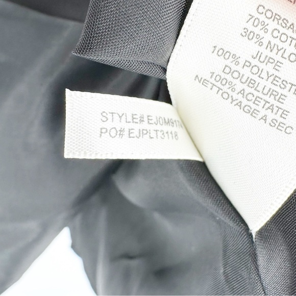 NWT Eliza J Lace & Faille Scalloped Black Dress Size 4 - Picture 7 of 8